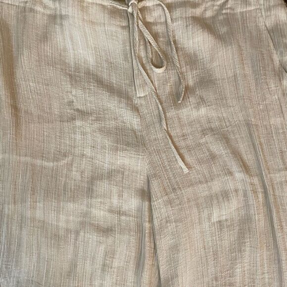New Linen Blend Loose Lounge Pants, XL - Picture 5 of 9